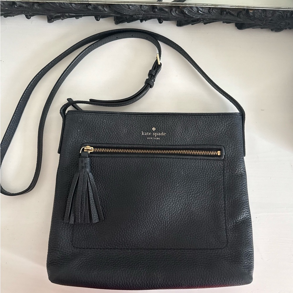Kate Spade Black Crossbody Bag with Tassel